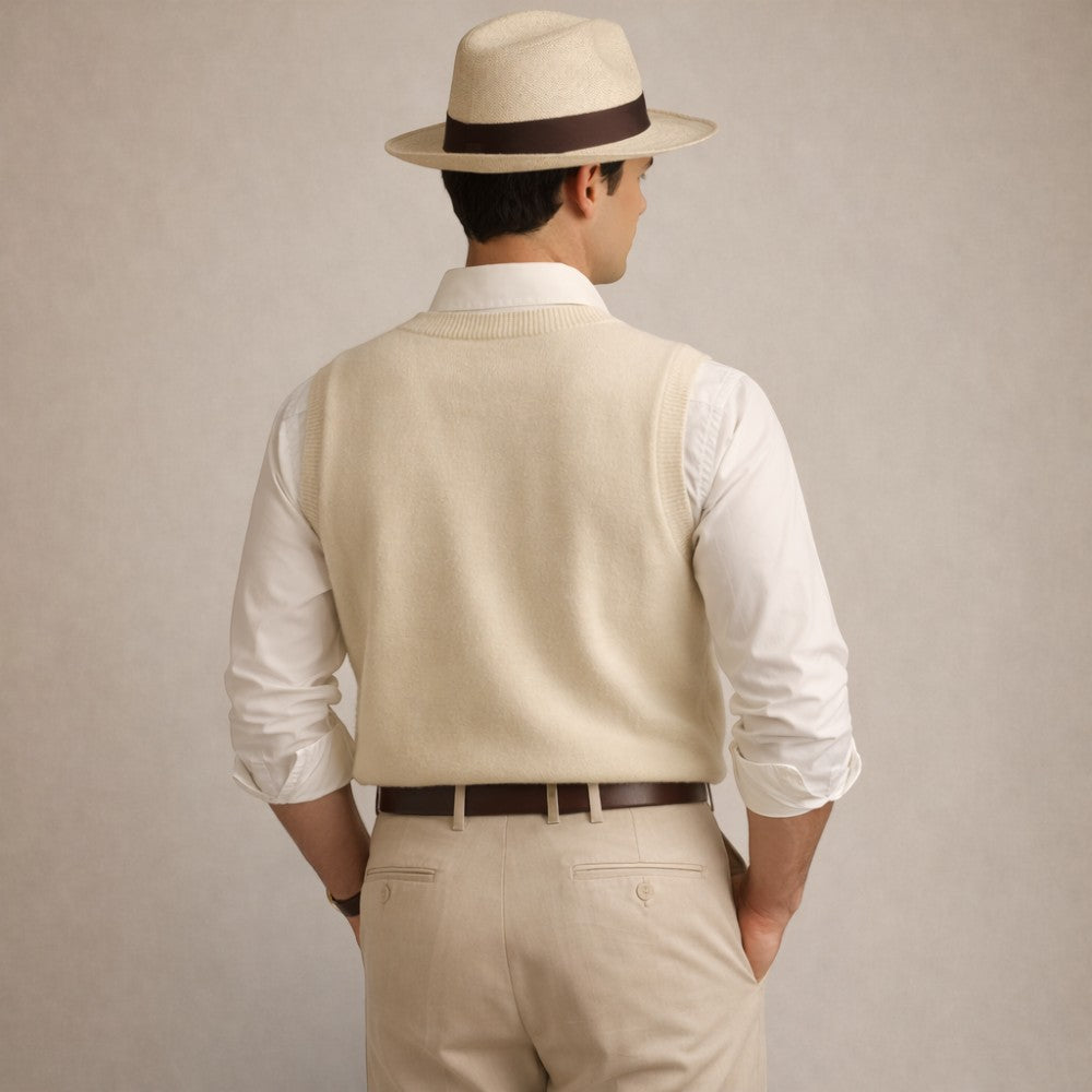 V-Neck Sweater Vest Old Money